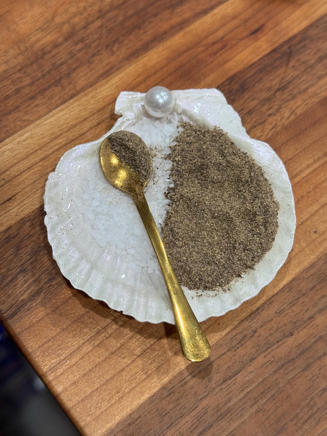 Shell Cellar Handmade Oyster Shell Salt Cellar: Coastal Farmhouse Table Decor - Etsy