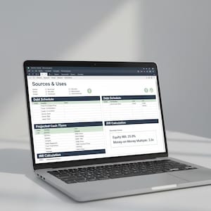 Essential LBO Model Excel | Beginner-Friendly Buyout Template with IRR Calculator | Private Equity Analysis