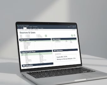 Modèle LBO essentiel Excel | Modèle de rachat adapté aux débutants avec calculateur de TRI | Analyse du capital-investissement