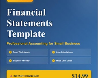 Jahresabschluss Vorlage Excel | Small Business Buchhaltungs-Spreadsheet | Gewinn- und Verlustrechnung Balance Sheet | Buchhaltung Vorlage