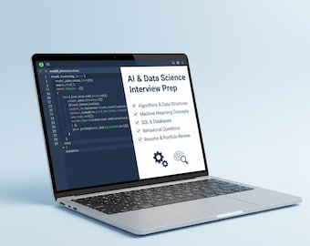 Bundel AI Data Science Interviewvoorbereiding Python Machine Learning FAANG Vragenset