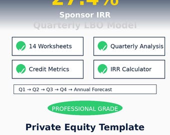 Professional Quarterly LBO Model | Advanced PE Analysis with Credit Metrics | Investment Banking Excel Template