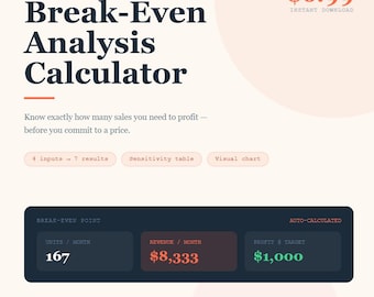 Break-Even-Rechner | Small Business Pricing-Tool (Excel-Vorlage)