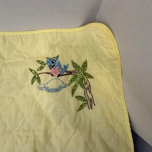 Vtg 1970s Paragon Neddlecraft Bambi Cross Stitch Baby Blanket 38x56 image 6
