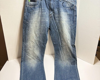 Ecko Unltd. Jeans Men's 40 Blue Straight Medium Wash Grunge Hip Hop Skater Y2K