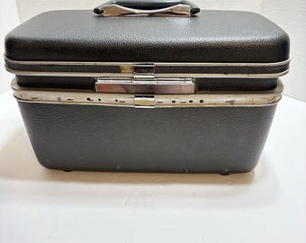 Vintage Samsonite Silhouette Train Case Hard Shell Green