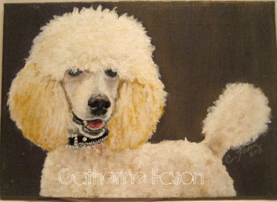 poodle painting on canvas