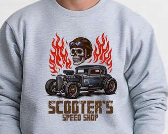 Phantom Hot Rod Sweatshirt, Classic Car Crewneck, Hot Rod Gift for Men, Vintage Car Sweatshirt, Gearhead Gift