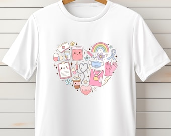 Retro Print Love Nursing T-Shirt or Sweatshirt