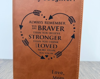 Custom Engraved Refillable Journal Gift for Daughter/Granddaughter/Mother/Friend