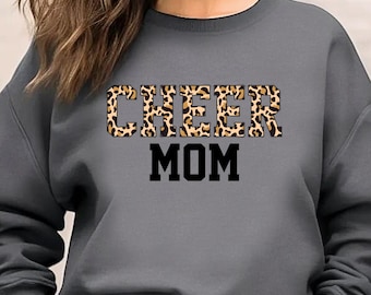 Cheer Mom Sweatshirt: Leopard Print Game Day Shirt