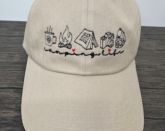 Embroidered Camping Life Hat