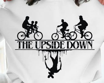 Upside Down Silhouette Sunset PNG Graphic - 80s Horror TV Show Fan Art (Digital Download)