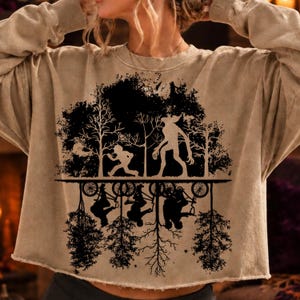 80s Horror TV Show Fan Art, Biking Kids, Upside Down Silhouette (Digital Download)