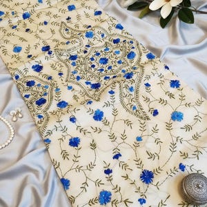 Handwoven Floral Kantha Stitch Assam Silk Saree for Puja, Festival | Bullion hand stitch work
