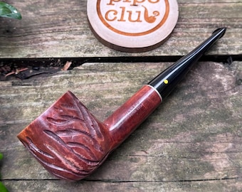 Unsmoked NOS Willard Straight Carved Pot Chunky Imported  Briar Estate Pipe