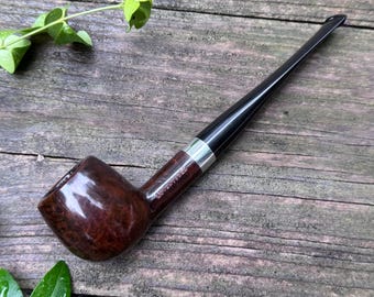 Orökt Adventurer (Grabow) Rak Slät Äpple Importerad Ajustomatic Briar Estate Pipa