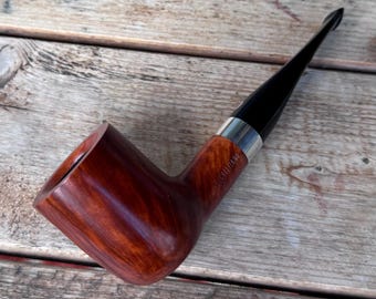 Pipa de brezo T. Christiano Metamorphosi Smooth Billiard sin usar, 9 mm, con filtro, fabricada en Italia.