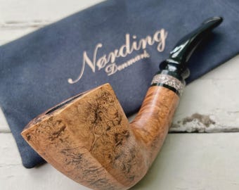UNSMOKED Erik Nording Extra #1 Freehand Handmade in Denmark Briar Tobacco Pipe