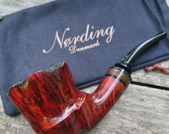 UNSMOKED Erik Nording Extra #2 Freehand Handmade in Denmark Briar Tobacco Pipe