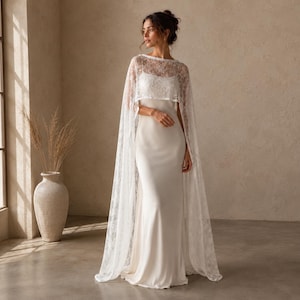 lace cover up for evening dress Ivory Lace Wedding Wrap, Evening Shawl by The Snug Owl