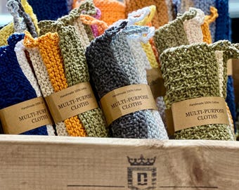 Multi-purpose, hand knit  Cloths