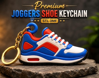 Llavero de zapatillas (archivo STL), modelo de impresión 3D de zapatillas para correr, llavero de mini zapatillas (descarga digital 3MF), regalo para aficionados a las zapatillas, dije de zapatillas para correr (archivo STL 3MF).