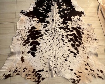 Cowhide Rug Western Farmhouse Decor Genuine Hair On Hide Rustic Luxury Area Carpet