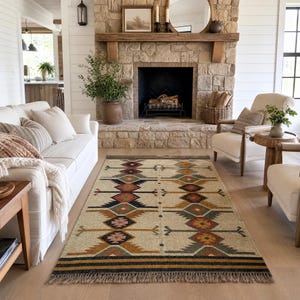 Eco friendly wool jute flatweave rug