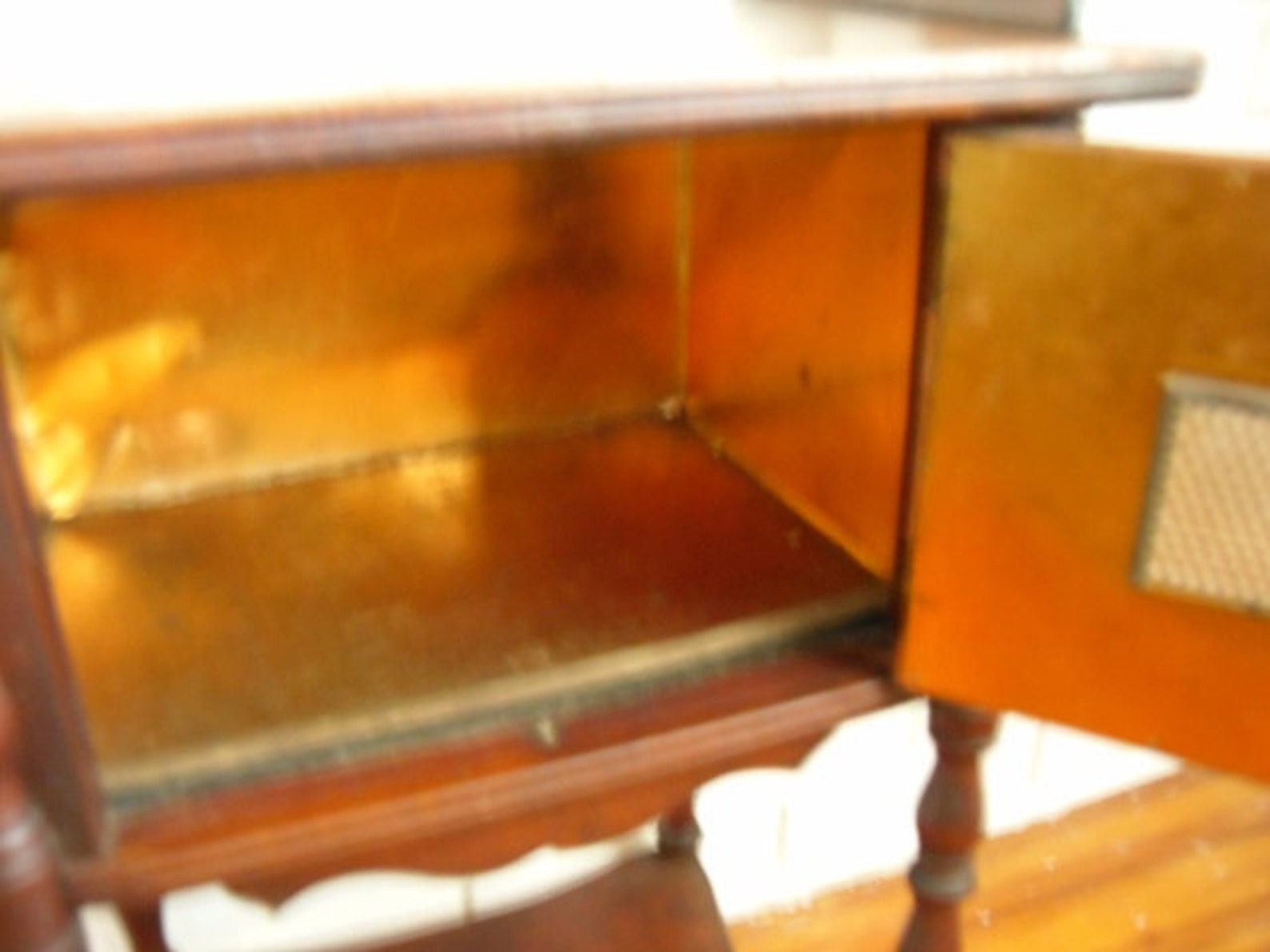 Antique Cigar Stand Humidor Copper Lined Side Table Etsy