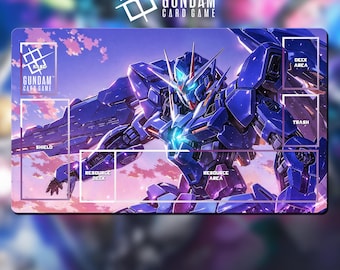 Speelmat Gundam TCG - Gundam 00 QanT - 24"x 14" (600 x 350 mm)