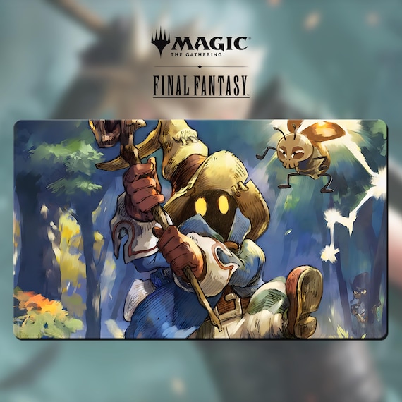 mtg final fantasy vivi playmat Ultra Pro Balthier & Fran Made with a soft fabric material to reduce damage to cards during play Magic: The Gathering Final Fantasy