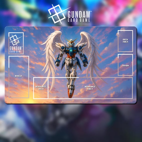 ガンダムTCG プレイマット - ウイングガンダムゼロ - 24インチ×14