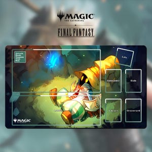 Playmat Magic The Gathering - MTG x FF TCG - Universes Beyond - Vivi Ornitier - 24&quot;x 14&quot; (600 x 350 mm)