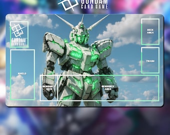 ガンダムTCGプレイマット - ユニコーンガンダム - 24インチ×14インチ (600 x 350 mm)