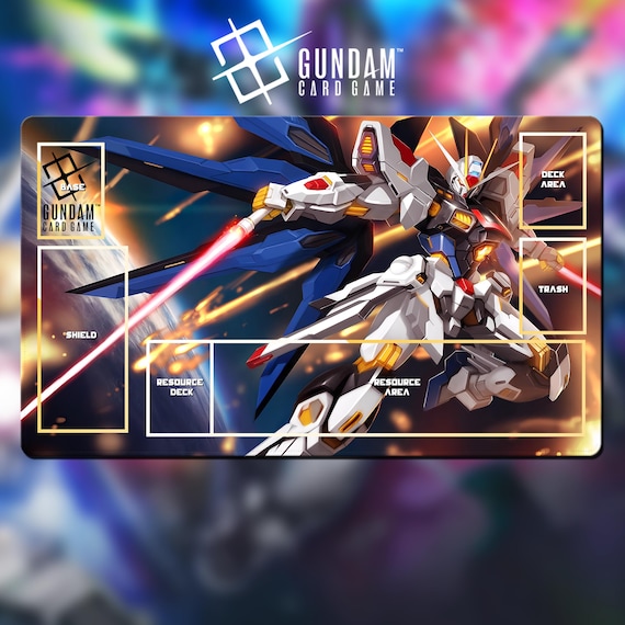 ガンダムTCGプレイマット - フリーダムガンダム - 24インチ×14インチ