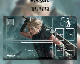 プレイマット FF7 バトル - MTG x FF TCG / 24インチ x 14インチ