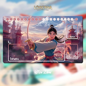 Playmat Lorcana TCG - Mulan - 24&quot;x 14&quot; (600 x 350 mm)