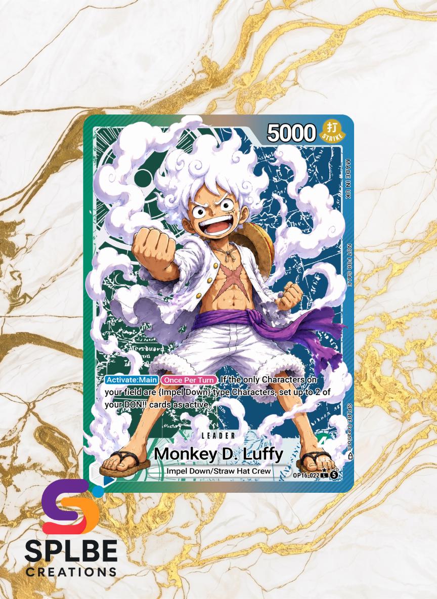 Custom Monkey D. Luffy OP16-022 Leader AA Fan Art Cards – One