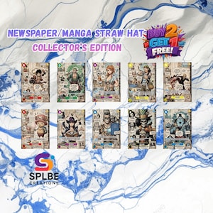 One Piece Newspaper Fan Art Cards – Custom Anime Collectible (300GSM)