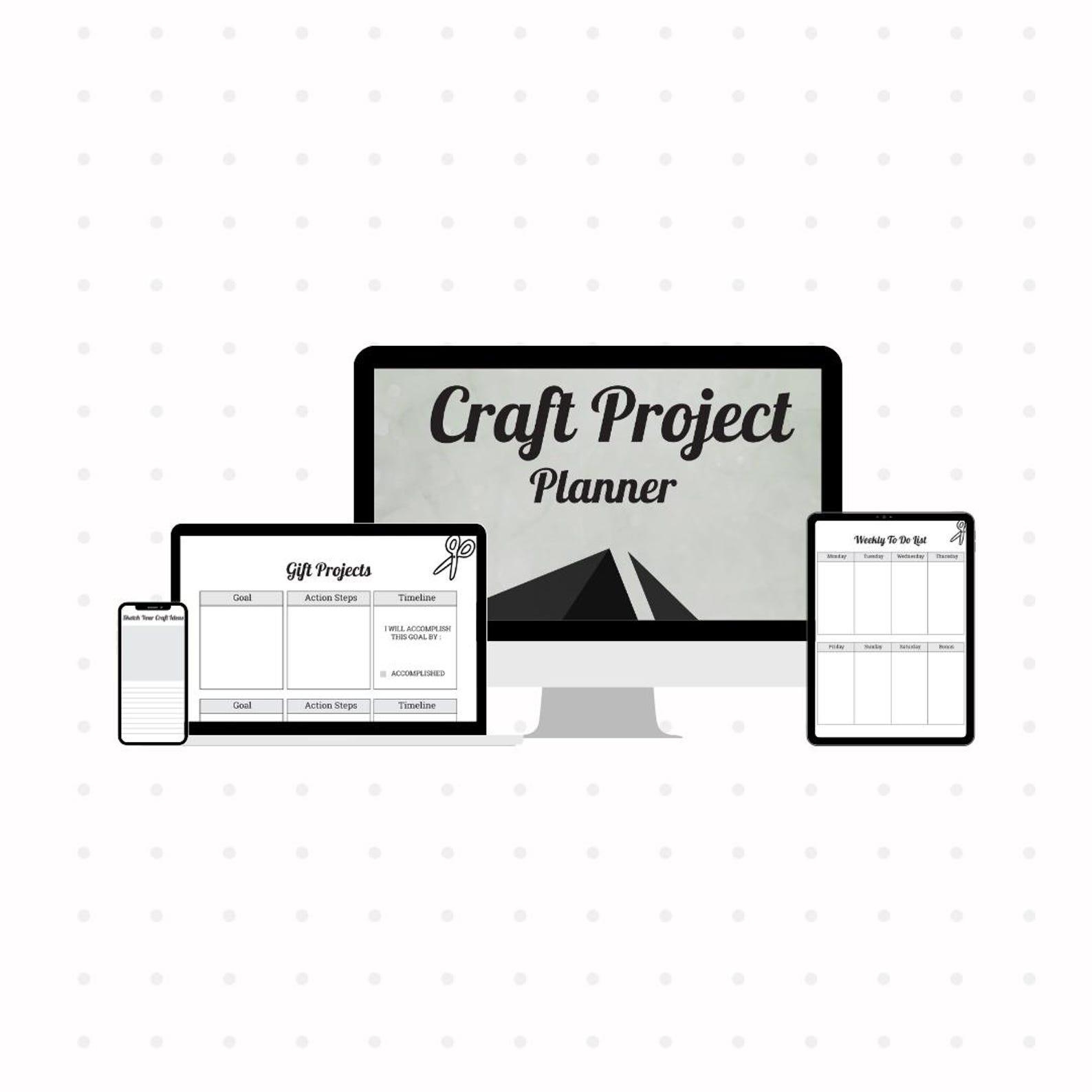 Bundle Project Craft Planner Bundle, Projects, Inventory, Expense Tracker (canva ...