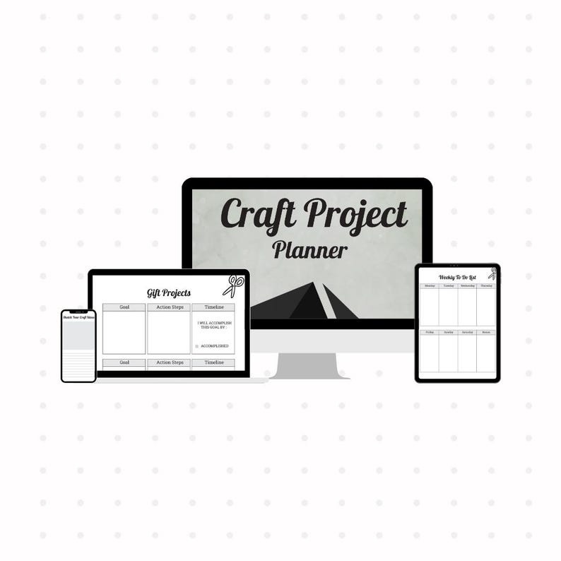 Craft Planner Bundle, Projects, Inventory, Expense Tracker (canva ...