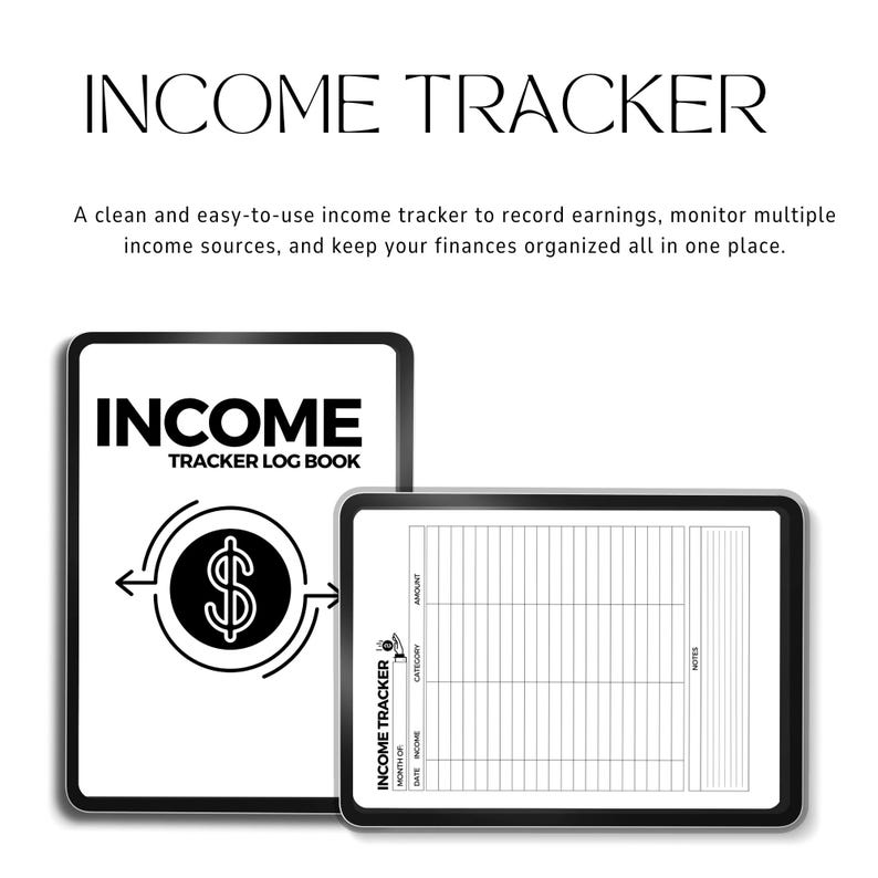 Weekly Income Log Income Tracker Printable: Weekly & Monthly Budget Planner (PDF) - Etsy