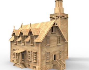 Old Coastal Lighthouse,  Laser Cut 3mm Pattern diecast, G scale, DIY Wooden Scale Model, 3d puzzle