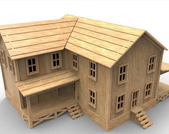 Classic rural mill,  Laser Cut 3mm Pattern diecast, G scale, DIY Wooden Scale Model, 3d puzzle