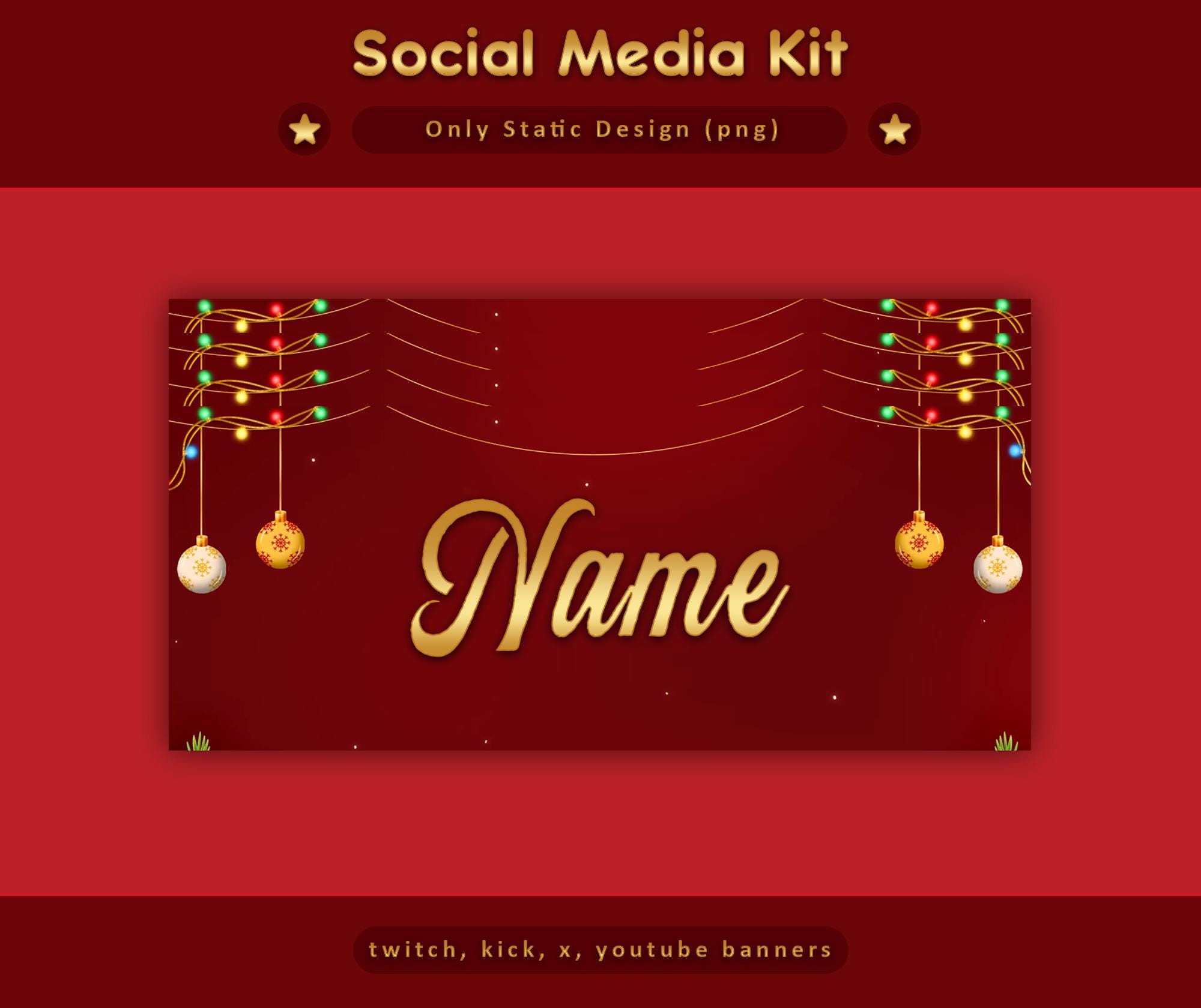 Red Gold Animated Stream Package: Twitch Overlay, YouTube, Kick, Red Overlays — preview photo 9