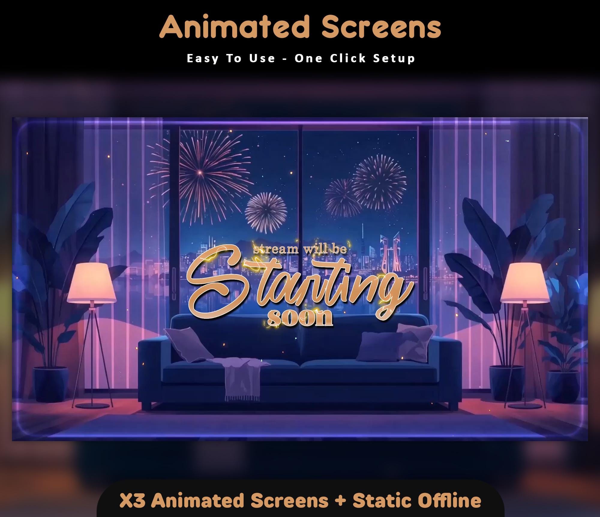 New Year Animated Stream Twitch Screens — preview photo 2