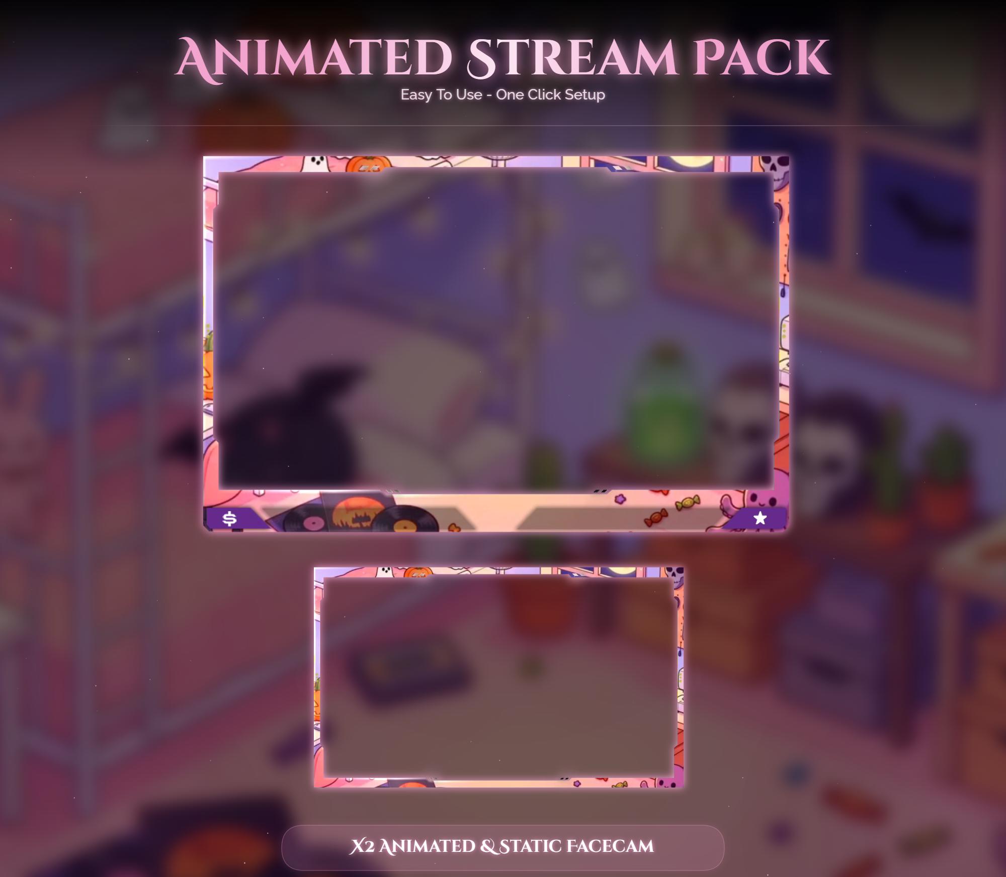 Halloween Cat Animated Overlay Pack — preview photo 5