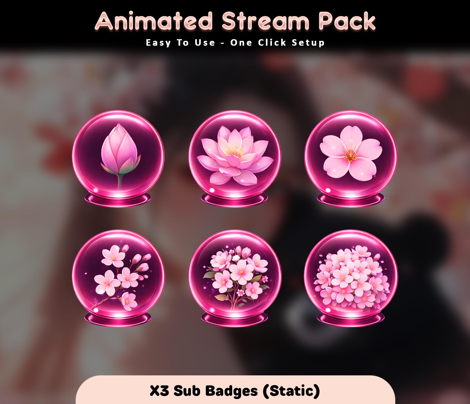 Sakura Panda Animated Stream Overlay Pack (Twitch/YouTube/Kick) — preview photo 7