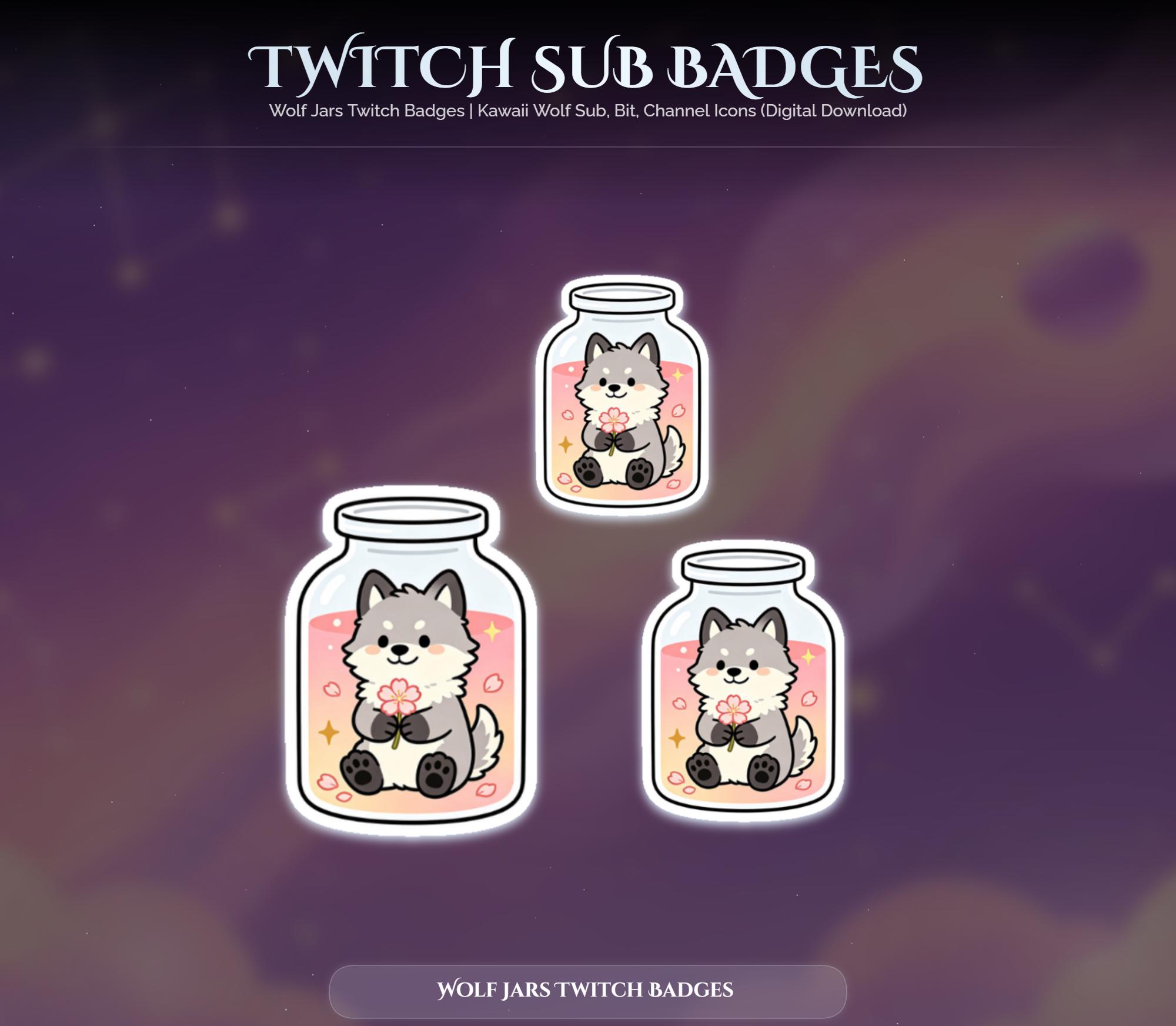 6 Wolf Jars Twitch Badges — preview photo 4